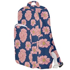 Retro 1880s Flowers Pattern 16 Double Compartment Backpack