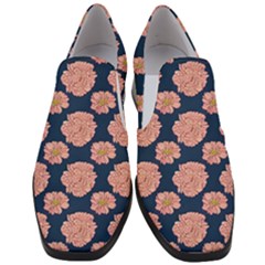 Retro 1880s Flowers Pattern 16 Women Slip On Heel Loafers