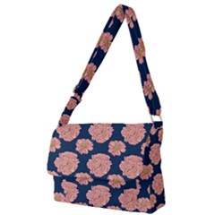 Retro 1880s Flowers Pattern 16 Full Print Messenger Bag (l) by violetheavensky