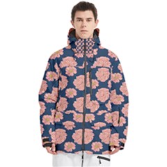 Retro 1880s Flowers Pattern 16 Men s Multi Pockets Zip Ski And Snowboard Waterproof Breathable Jacket