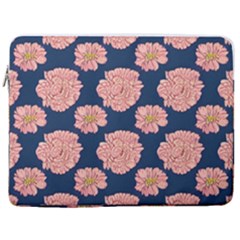 Retro 1880s Flowers Pattern 16 17  Vertical Laptop Sleeve Case With Pocket by violetheavensky