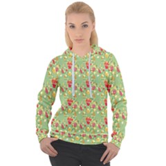 Retro 1880s Flowers Pattern 17 Women s Overhead Hoodie