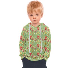 Retro 1880s Flowers Pattern 17 Kids  Overhead Hoodie