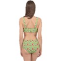 Retro 1880s Flowers Pattern 17 Cage Up Bikini Set View2