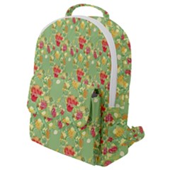 Retro 1880s Flowers Pattern 17 Flap Pocket Backpack (small) by violetheavensky