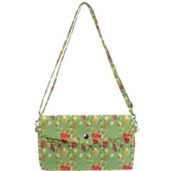 Retro 1880s Flowers Pattern 17 Removable Strap Clutch Bag