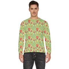 Retro 1880s Flowers Pattern 17 Men s Fleece Sweatshirt