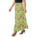 Retro 1880s Flowers Pattern 17 Tiered Ruffle Maxi Skirt View2