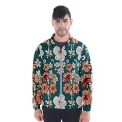 Retro 1880s Flowers Pattern 20 Men s Windbreaker