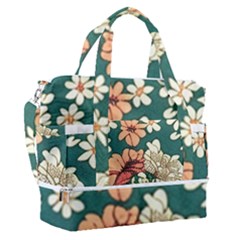 Retro 1880s Flowers Pattern 20 Sports Shoulder Bag With Shoes Compartment by violetheavensky