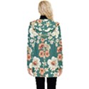 Retro 1880s Flowers Pattern 20 Button Up Hooded Coat  View2