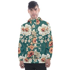 Retro 1880s Flowers Pattern 20 Men s Front Pocket Pullover Windbreaker