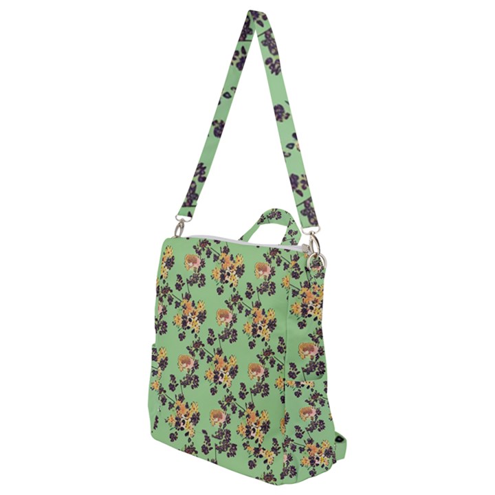 Retro 1880s Flowers Pattern 24 Crossbody Backpack