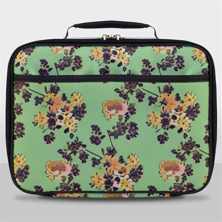 Retro 1880s Flowers Pattern 24 Full Print Lunch Bag