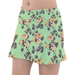 Retro 1880s Flowers Pattern 24 Classic Tennis Skirt