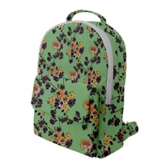 Retro 1880s Flowers Pattern 24 Flap Pocket Backpack (large)