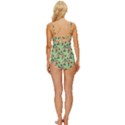 Retro 1880s Flowers Pattern 24 Knot Front One-Piece Swimsuit View4