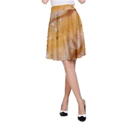 Homemade Flan Extreme Close-up Texture A-line Skirt by dflcprintsclothing