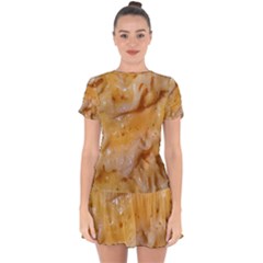 Homemade Flan Extreme Close-up Texture Drop Hem Mini Chiffon Dress by dflcprintsclothing