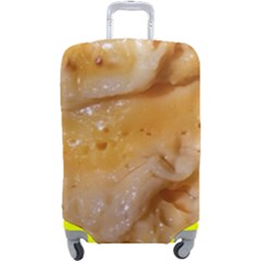 Homemade Flan Extreme Close-up Texture Luggage Cover (large) by dflcprintsclothing