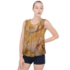 Homemade Flan Extreme Close-up Texture Bubble Hem Chiffon Tank Top by dflcprintsclothing