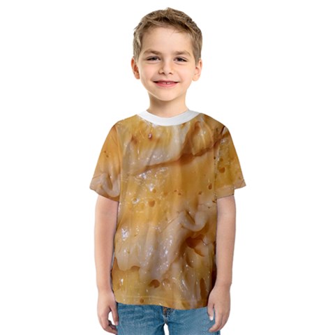 Homemade Flan Extreme Close-up Texture Wb Kids  Sport Mesh T-shirt by dflcprintsclothing