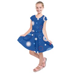 Christmas Pattern Tree Design Kids  Short Sleeve Dress