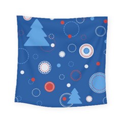 Christmas Pattern Tree Design Square Tapestry (small)