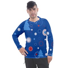 Christmas Pattern Tree Design Men s Pique Long Sleeve T-shirt