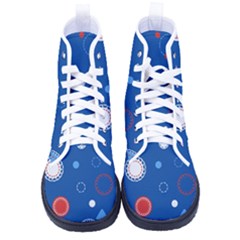 Christmas Pattern Tree Design Men s High-top Canvas Sneakers by Paksenen