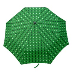 Green Christmas Tree Pattern Background Folding Umbrellas by Paksenen