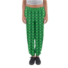 Green Christmas Tree Pattern Background Women s Jogger Sweatpants