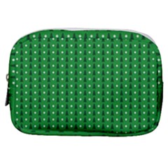 Green Christmas Tree Pattern Background Make Up Pouch (small)