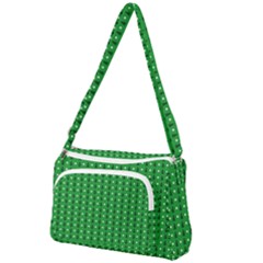 Green Christmas Tree Pattern Background Front Pocket Crossbody Bag