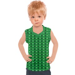 Green Christmas Tree Pattern Background Kids  Sport Tank Top