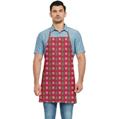 Snowflake Christmas Tree Pattern Kitchen Apron