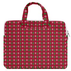 Snowflake Christmas Tree Pattern Macbook Pro 15  Double Pocket Laptop Bag  by Paksenen