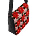 Poinsettia Pattern Seamless Pattern Christmas Xmas Flap Closure Messenger Bag (S) View2