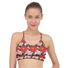 Poinsettia Pattern Seamless Pattern Christmas Xmas Basic Training Sports Bra