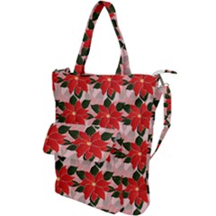 Poinsettia Pattern Seamless Pattern Christmas Xmas Shoulder Tote Bag