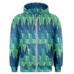 Christmas Trees Pattern Digital Paper Seamless Men s Zipper Hoodie