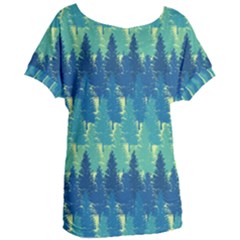 Christmas Trees Pattern Digital Paper Seamless Women s Oversized T-shirt