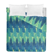 Christmas Trees Pattern Digital Paper Seamless Duvet Cover Double Side (full/ Double Size)