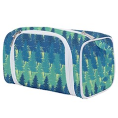 Christmas Trees Pattern Digital Paper Seamless Toiletries Pouch by Paksenen