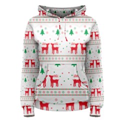 Red Green And Blue Christmas Themed Illustration Women s Pullover Hoodie