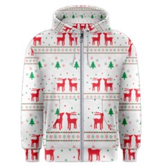 Red Green And Blue Christmas Themed Illustration Men s Zipper Hoodie