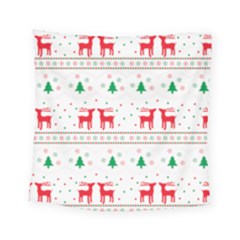 Red Green And Blue Christmas Themed Illustration Square Tapestry (small)