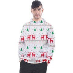 Red Green And Blue Christmas Themed Illustration Men s Pullover Hoodie