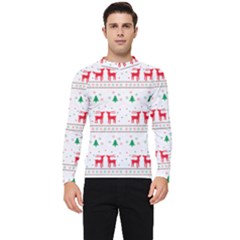 Red Green And Blue Christmas Themed Illustration Men s Long Sleeve Rash Guard