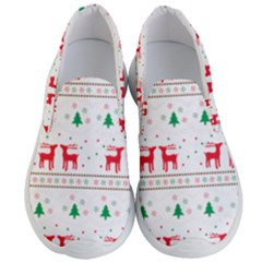 Red Green And Blue Christmas Themed Illustration Men s Lightweight Slip Ons by Paksenen